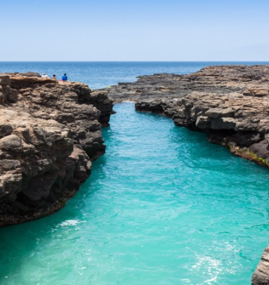 Piscina natural da Regona na Ilha do Sal
