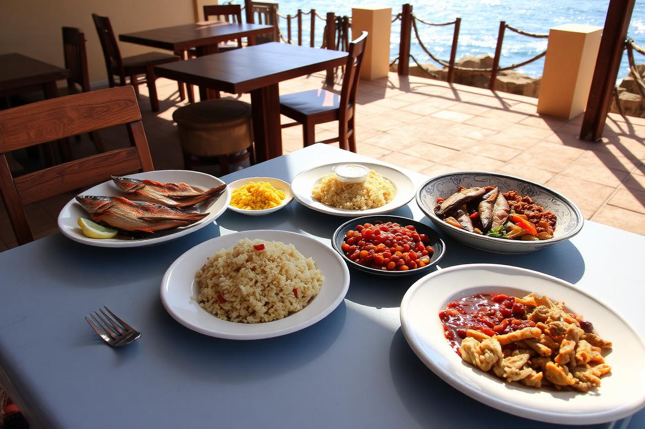 Gastronomia local cabo-verdiana servida durante o Tour à Ilha